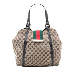 Pre-Loved Gucci GG Canvas Web New Ladies Tote